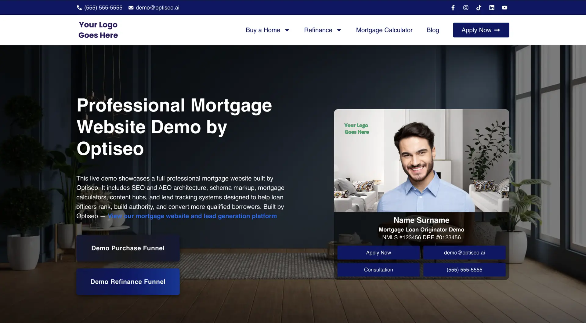 Mortgage Pro Website demo screenshot